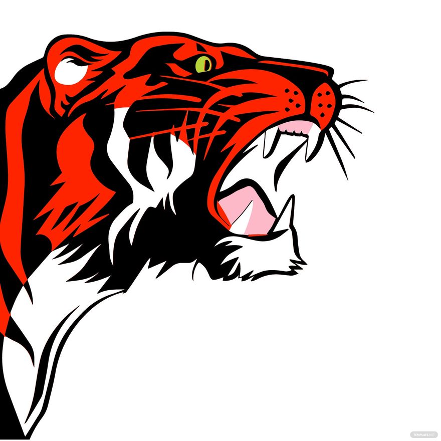 Fierce Tiger Clipart in Illustrator