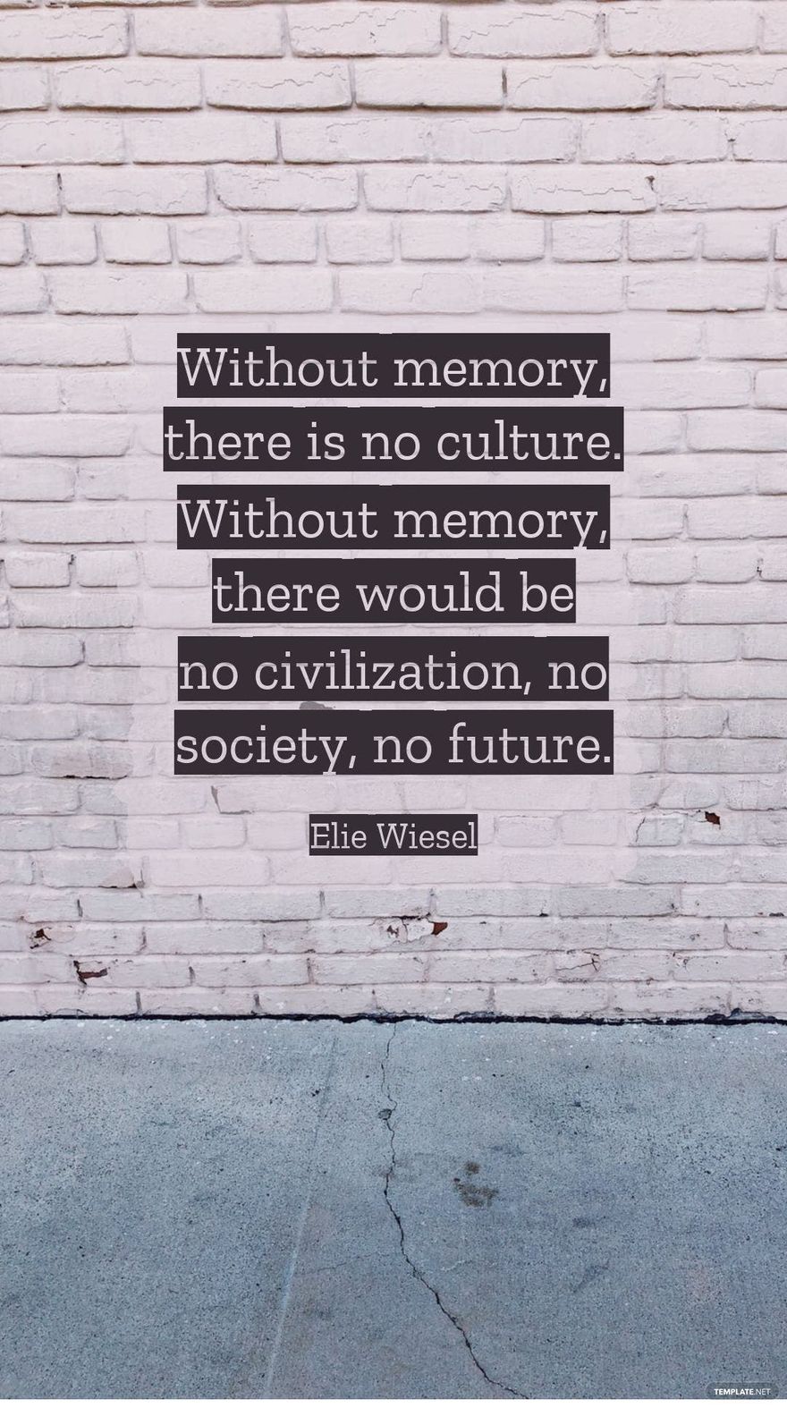 Elie Wiesel - Without memory, there is no culture. Without memory, there would be no civilization, no society, no future.