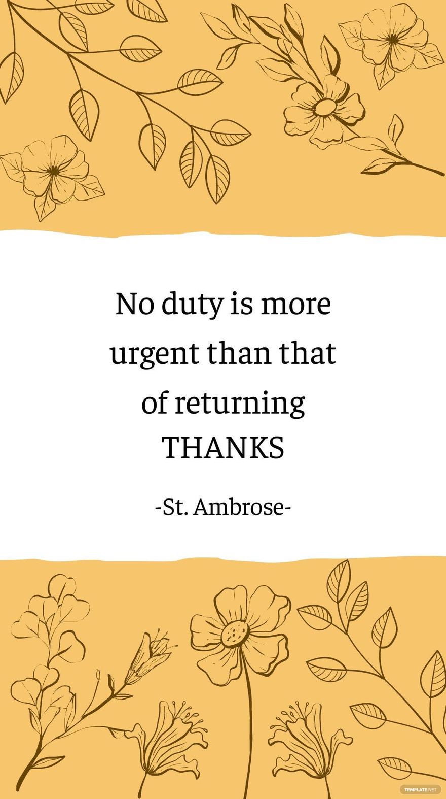 Free St. Ambrose - No duty is more urgent than that of returning thanks