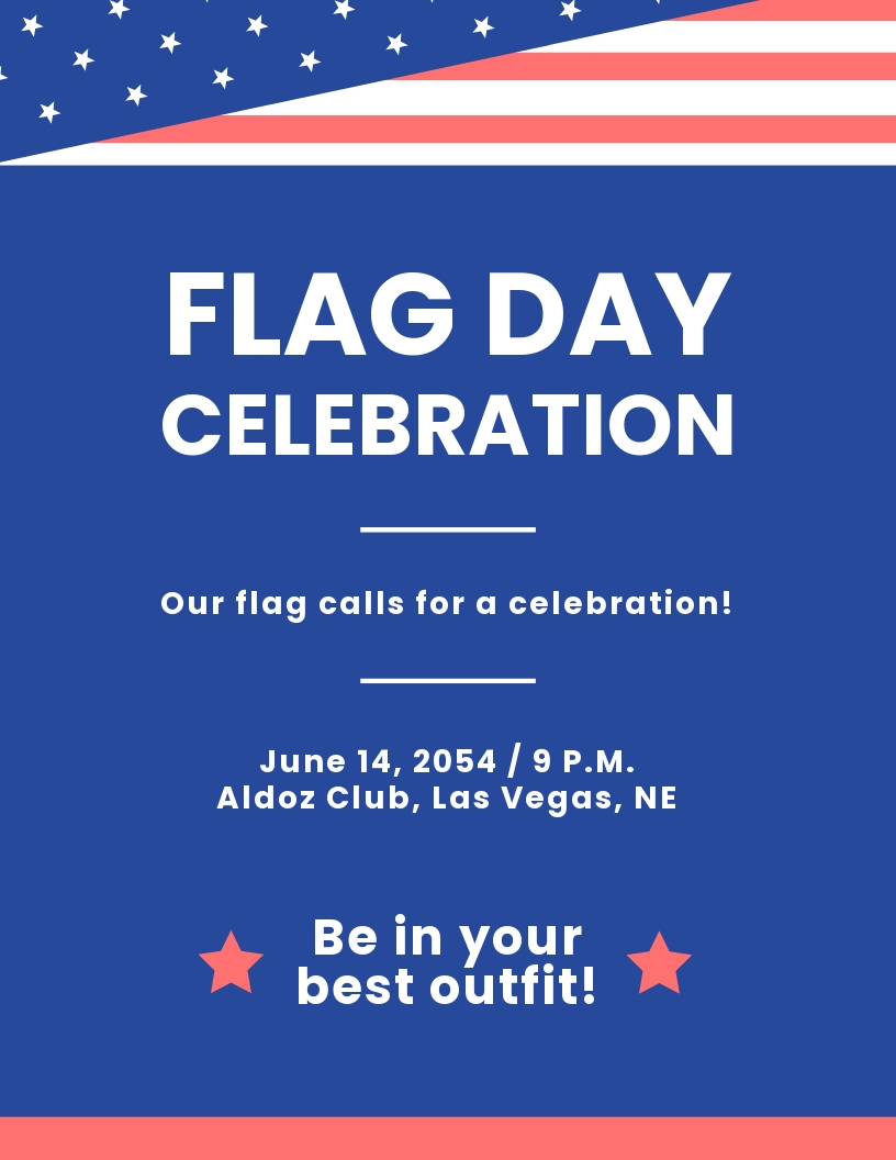 Flag Day Event Flyer