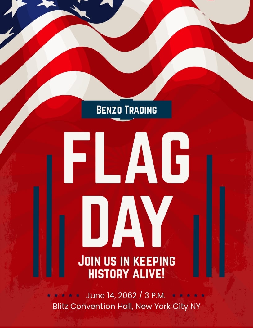 Vintage Flag Day Flyer