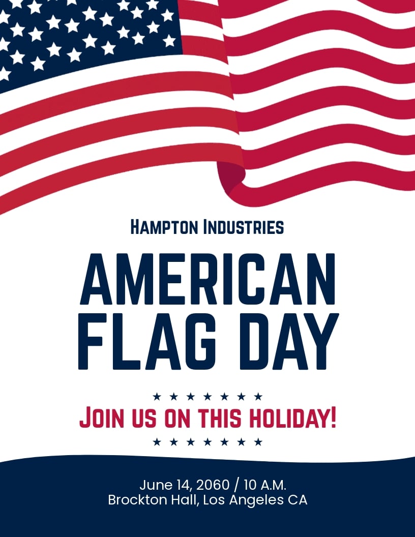 American Flag Day Flyer Template in Word, Google Docs, Apple Pages, Publisher