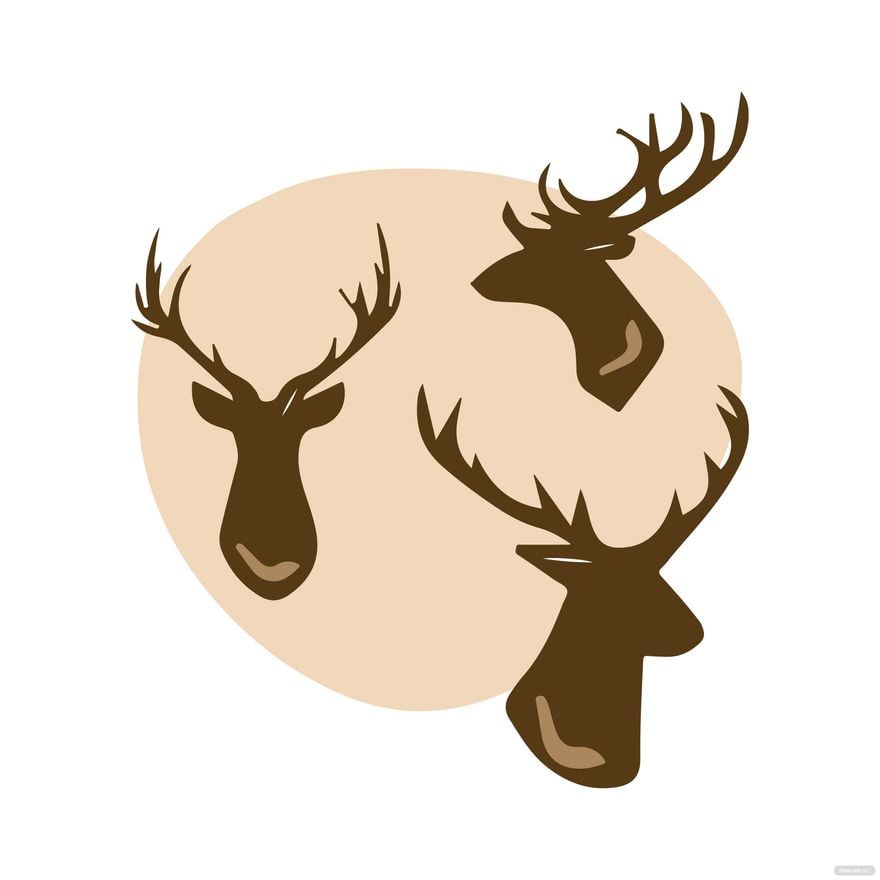 Free Stag Head Clipart in Illustrator