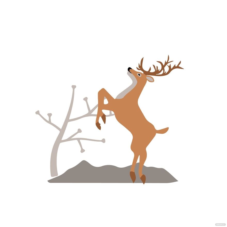 Free Standing Deer Clipart