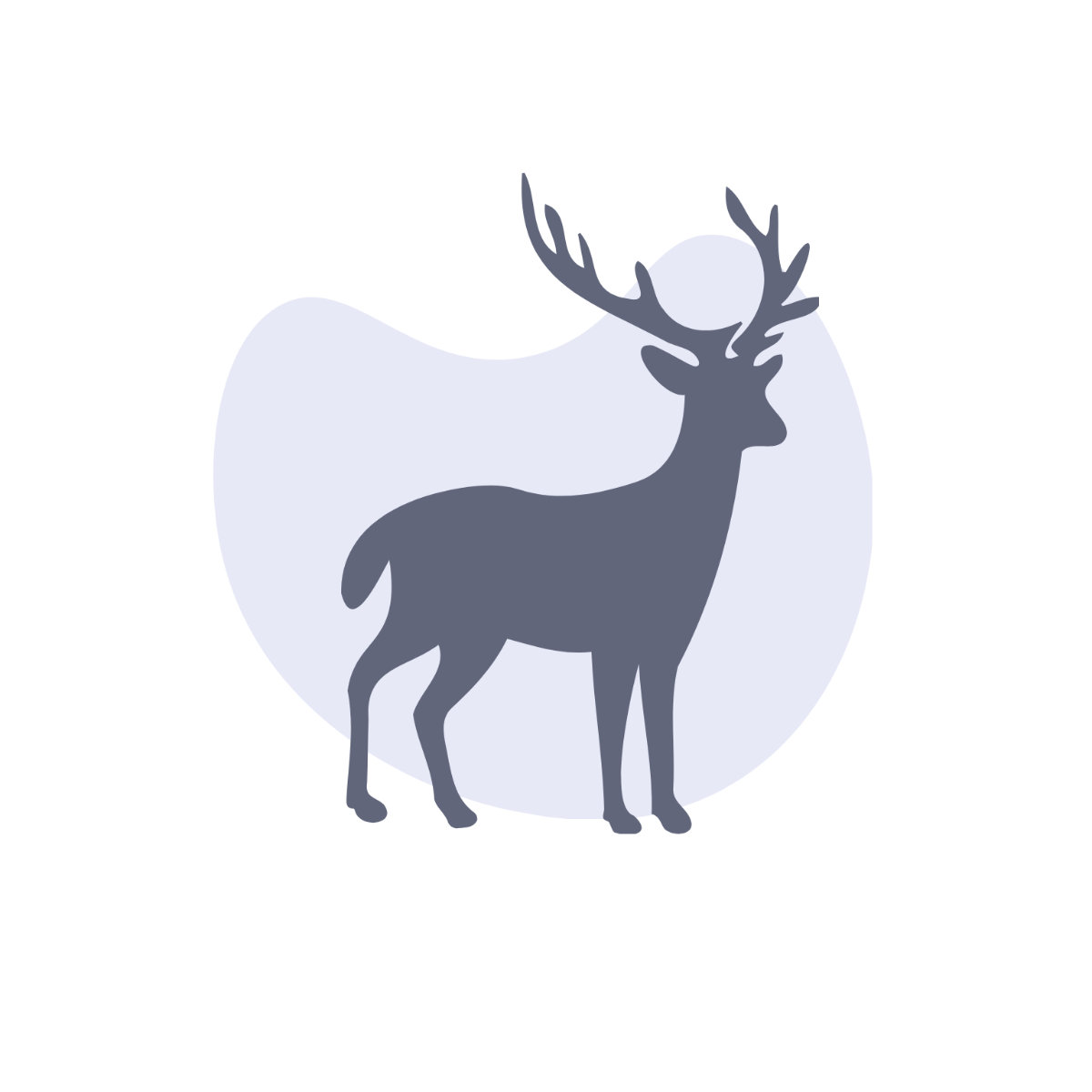 Deer Symbol Clipart Template