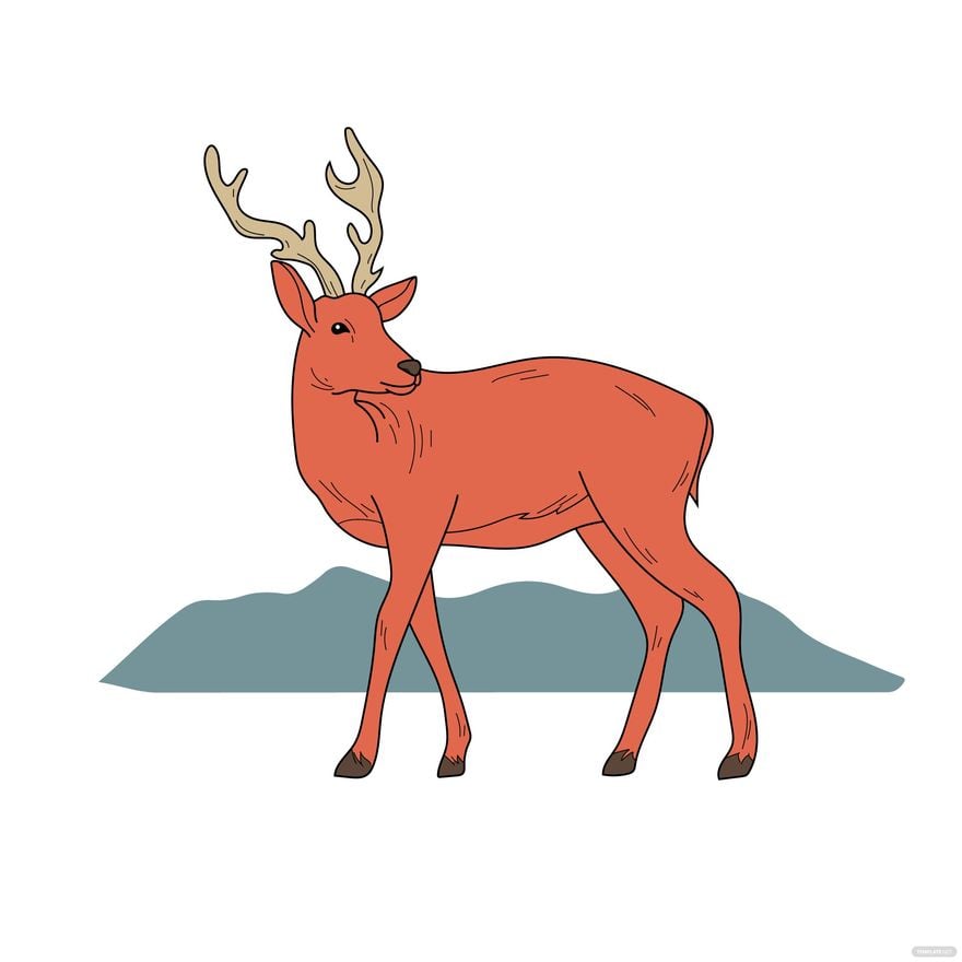 Deer Stag Clipart in Illustrator