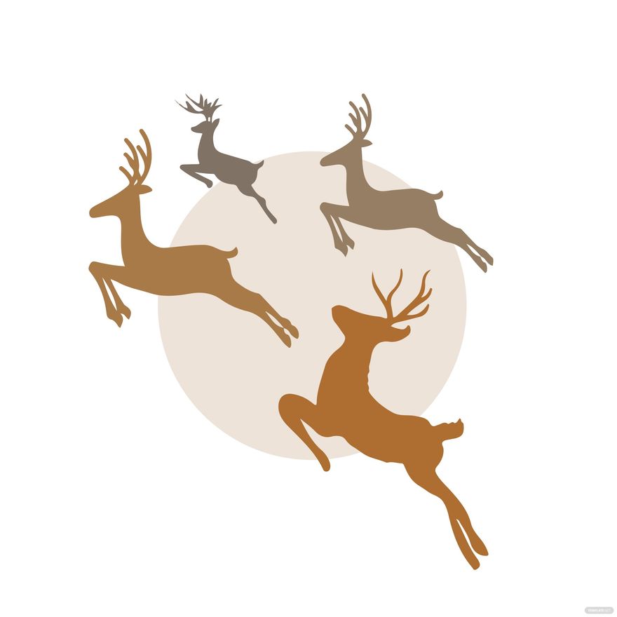 Free Reindeer Clipart in Illustrator