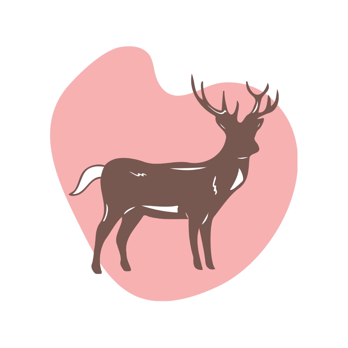 Whitetail Deer Clipart Template