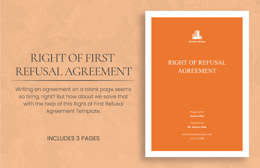 Right of First Refusal Agreement Template