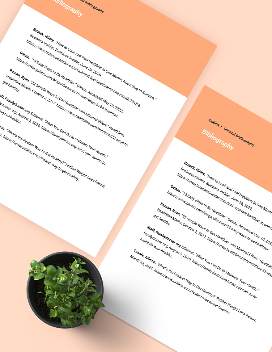Personal Bibliography Template