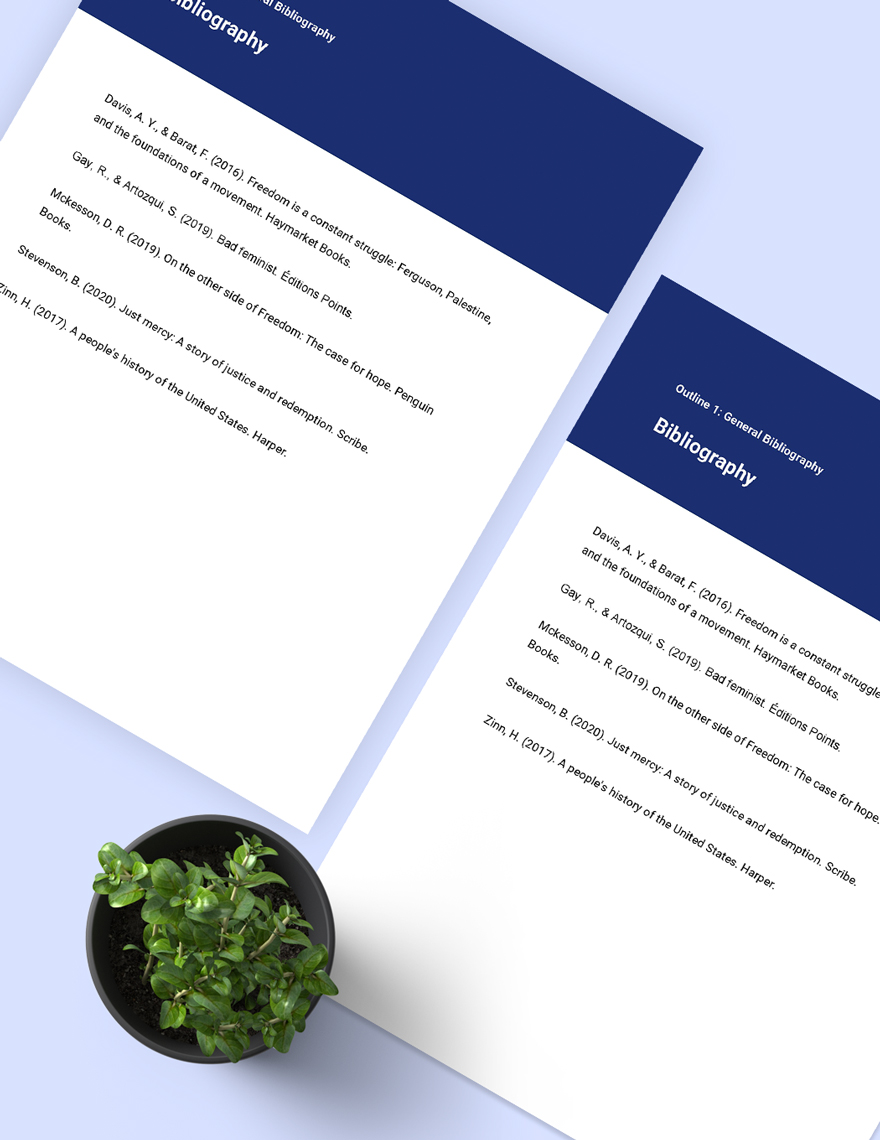 Bibliography Template For Books