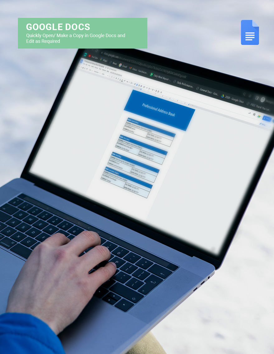 Professional Address Book Template