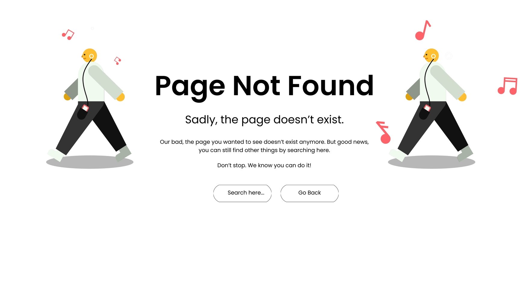 Free 404 Error Website Page in Adobe XD, Sketch