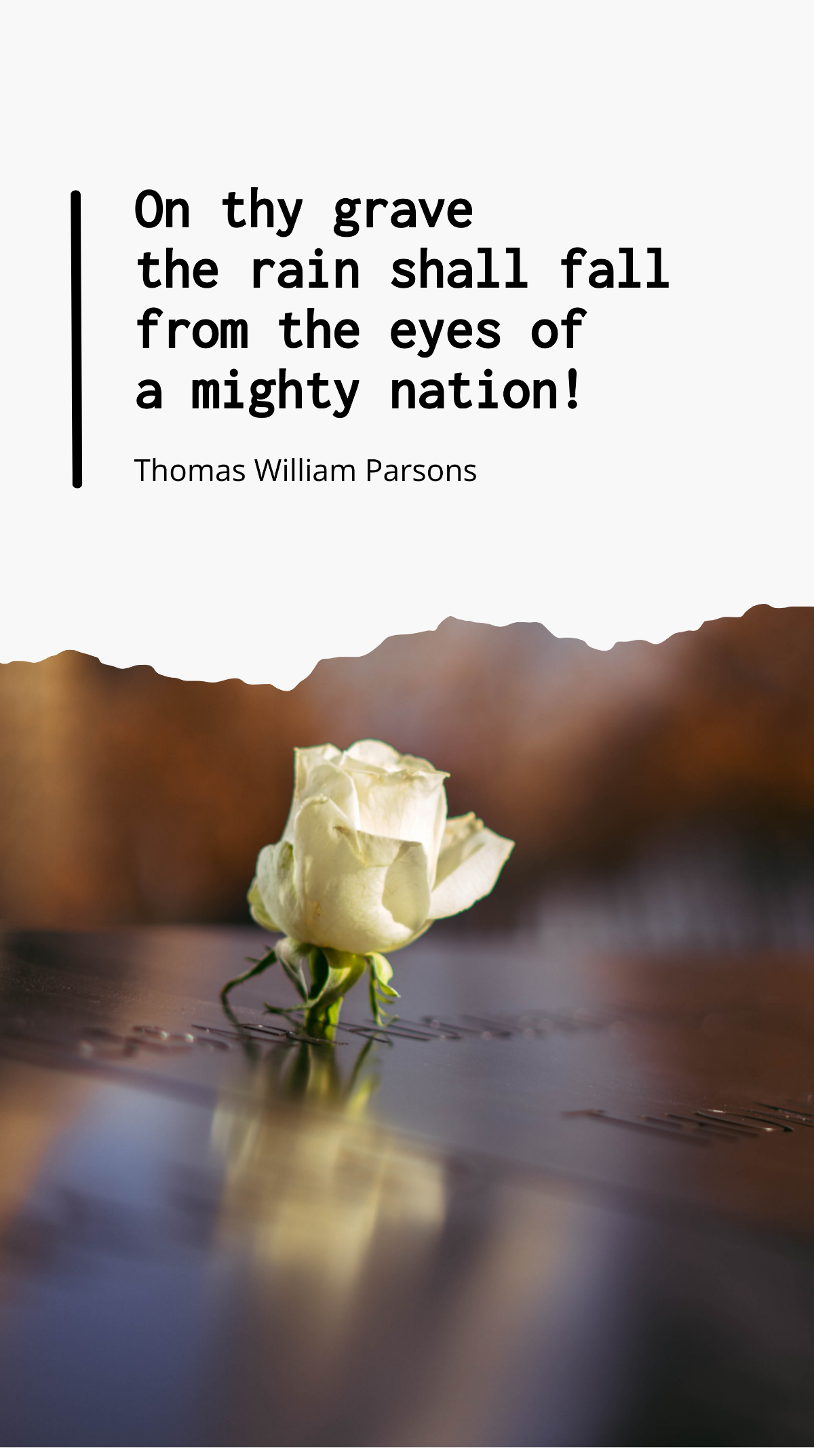 Thomas William Parsons - On thy grave the rain shall fall from the eyes of a mighty nation! Template