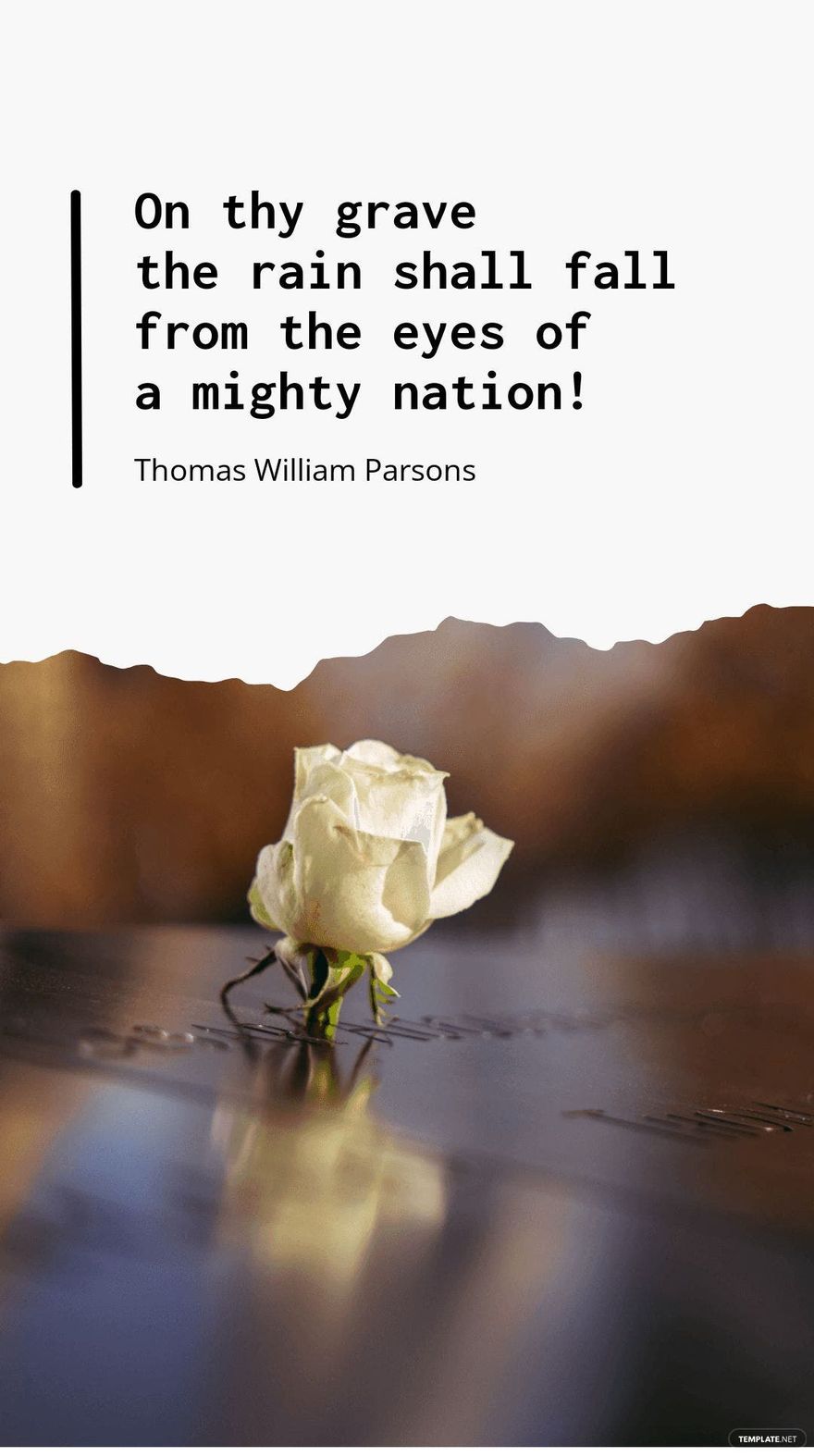 Thomas William Parsons - On thy grave the rain shall fall from the eyes of a mighty nation!