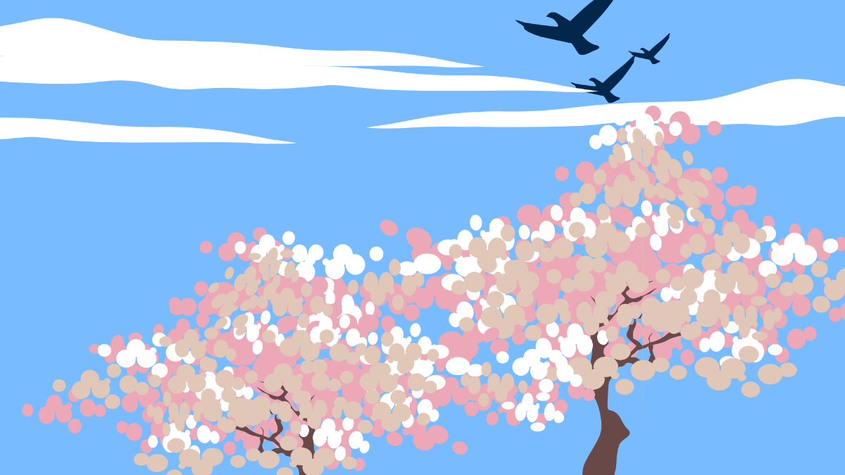 Free Cherry Blossom Anime Background Template