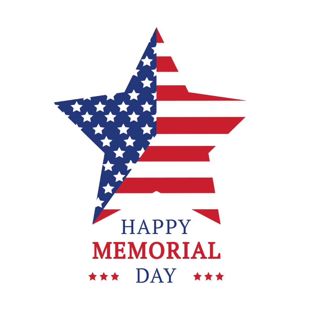 Free Happy Memorial Day Clipart Template