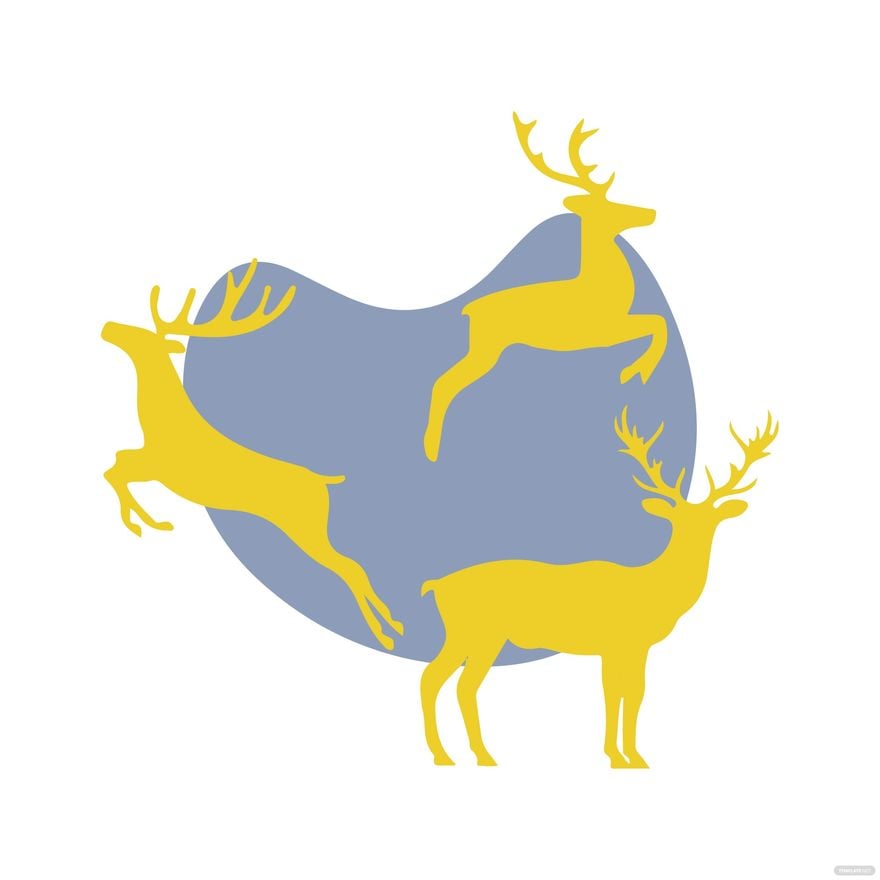 Free Gold Deer Clipart