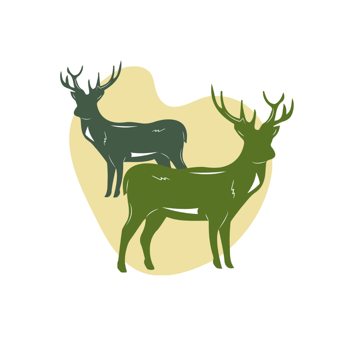 Wild Deer Clipart Template