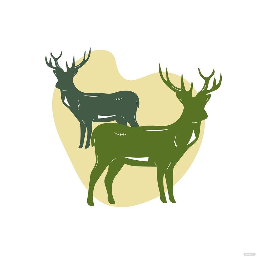 Wild Deer Clipart in Illustrator