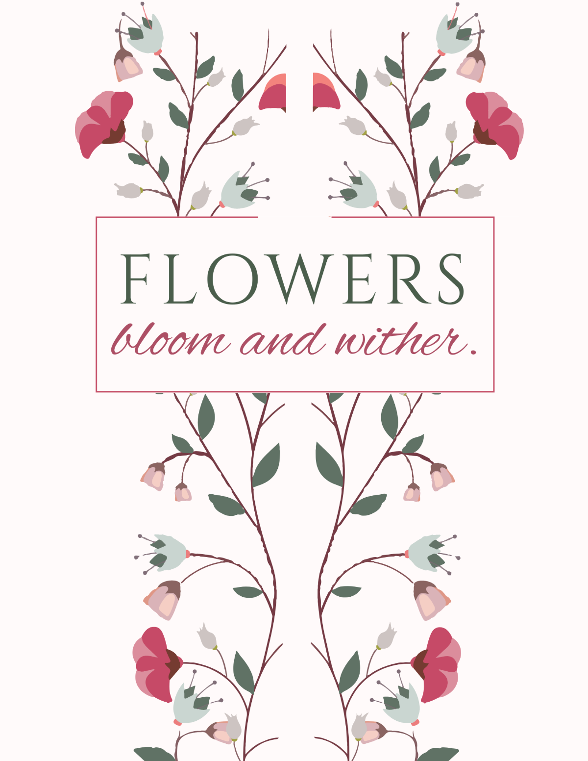 Floral Binder Cover Template
