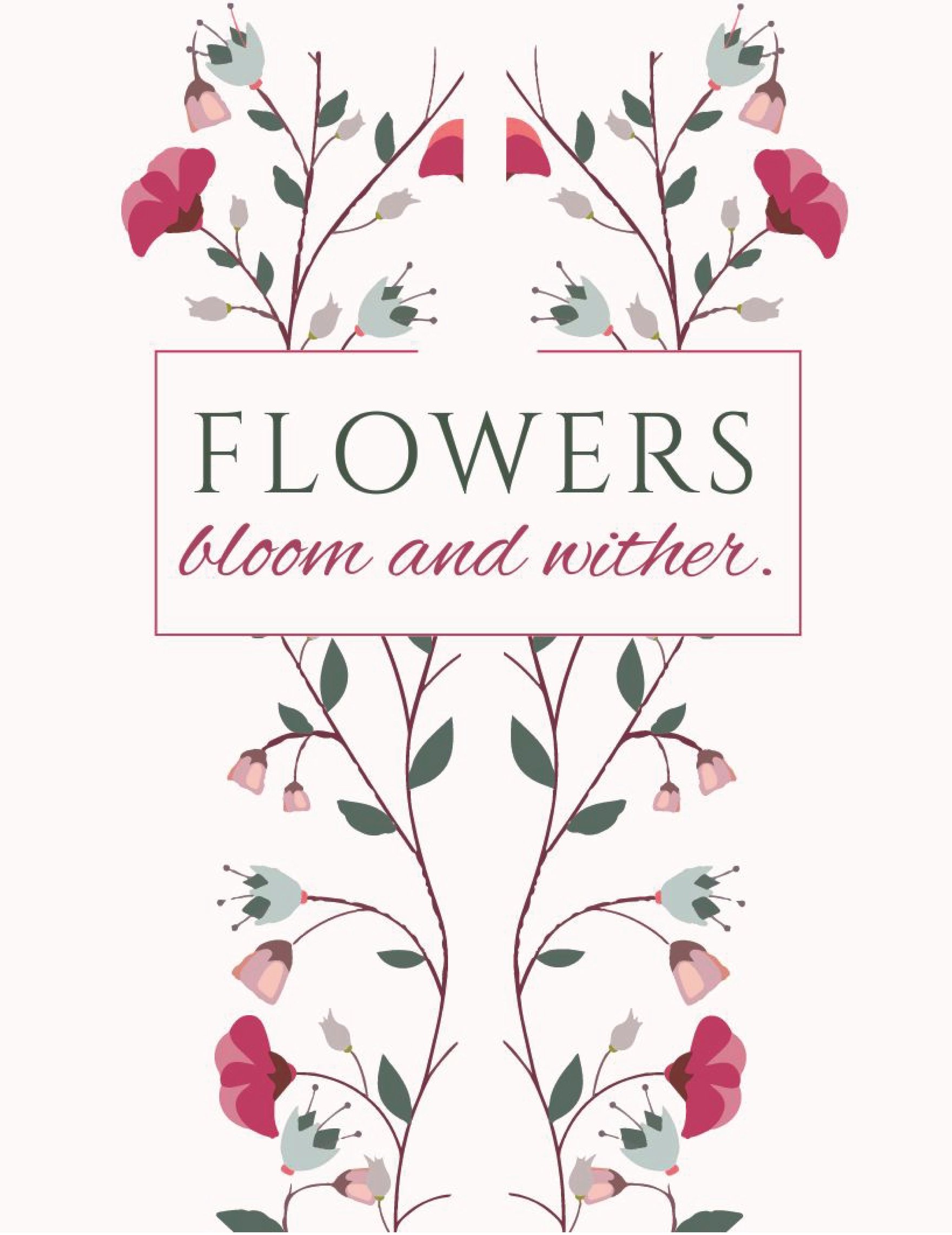 Floral Binder Cover Template in JPG