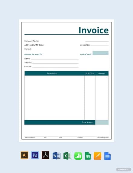 blank commercial invoice template 1