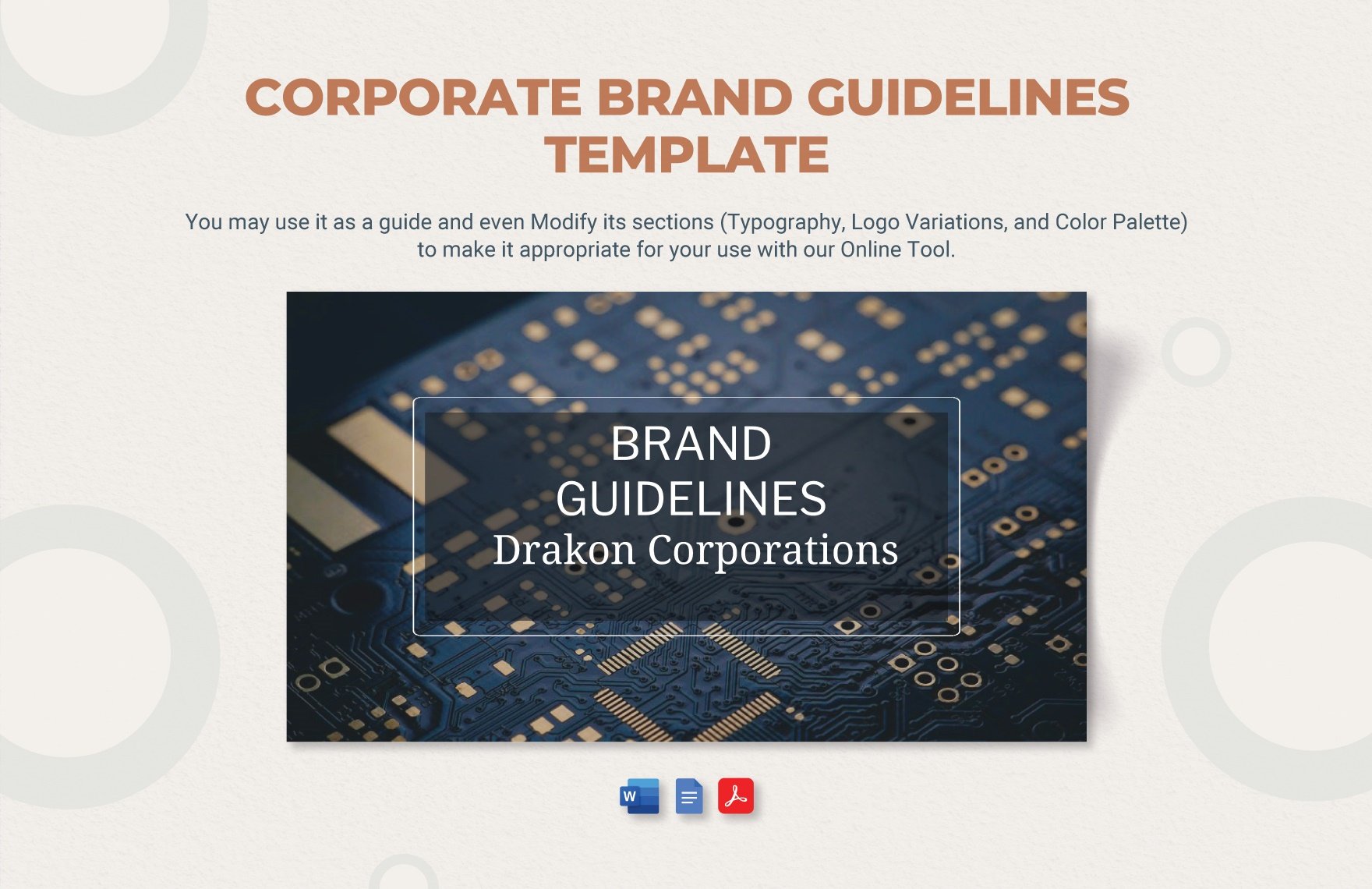 Corporate Brand Guidelines Template in Word, Google Docs, PDF