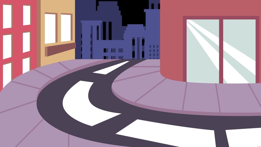 Anime Street Background - EPS, Illustrator, JPEG, SVG 