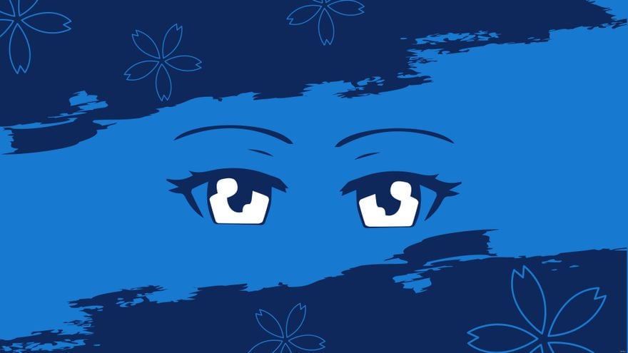 Free Blue Anime Background in Illustrator, EPS, SVG, JPEG