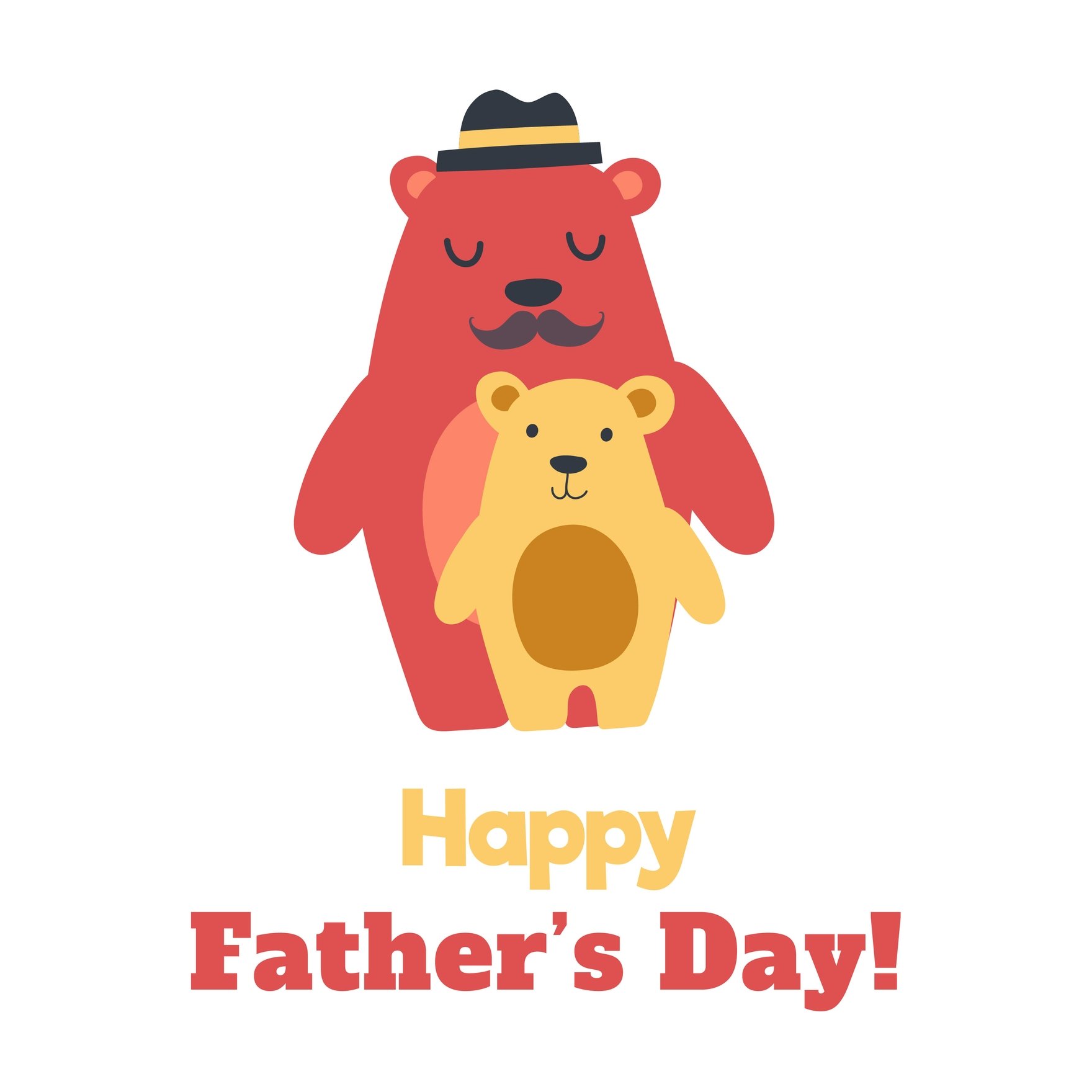 Free Cute Happy Father's Day Gif in Illustrator, EPS, SVG, JPG, GIF, PNG, After Effects