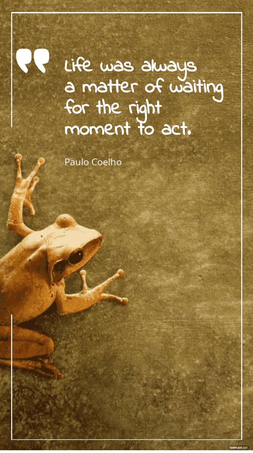Paulo Coelho - Life was always a matter of waiting for the right moment to act.