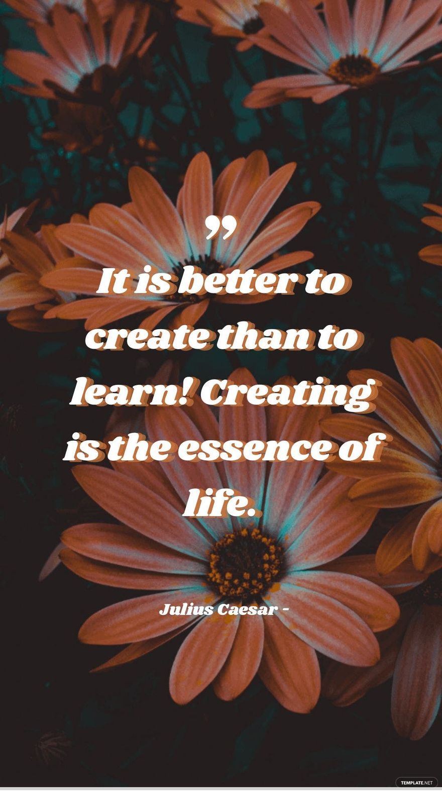 Julius Caesar - It is better to create than to learn! Creating is the essence of life.