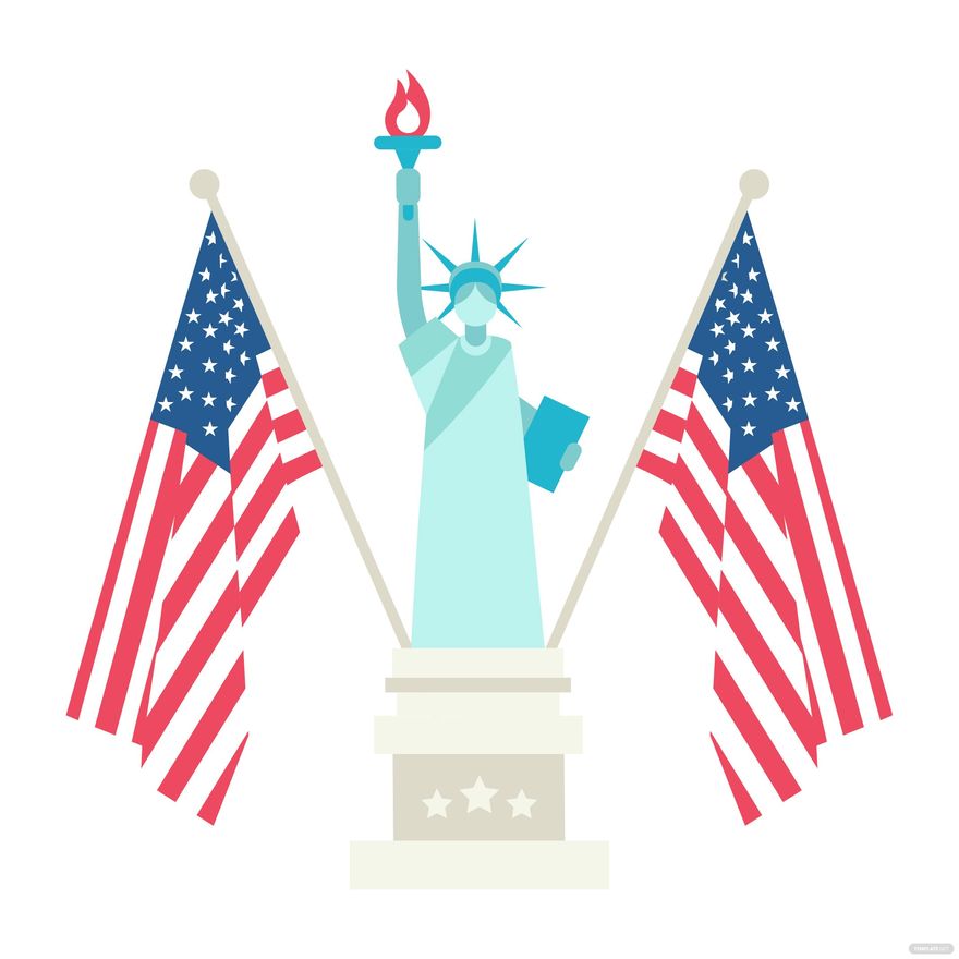 Happy Flag Day Clipart Template