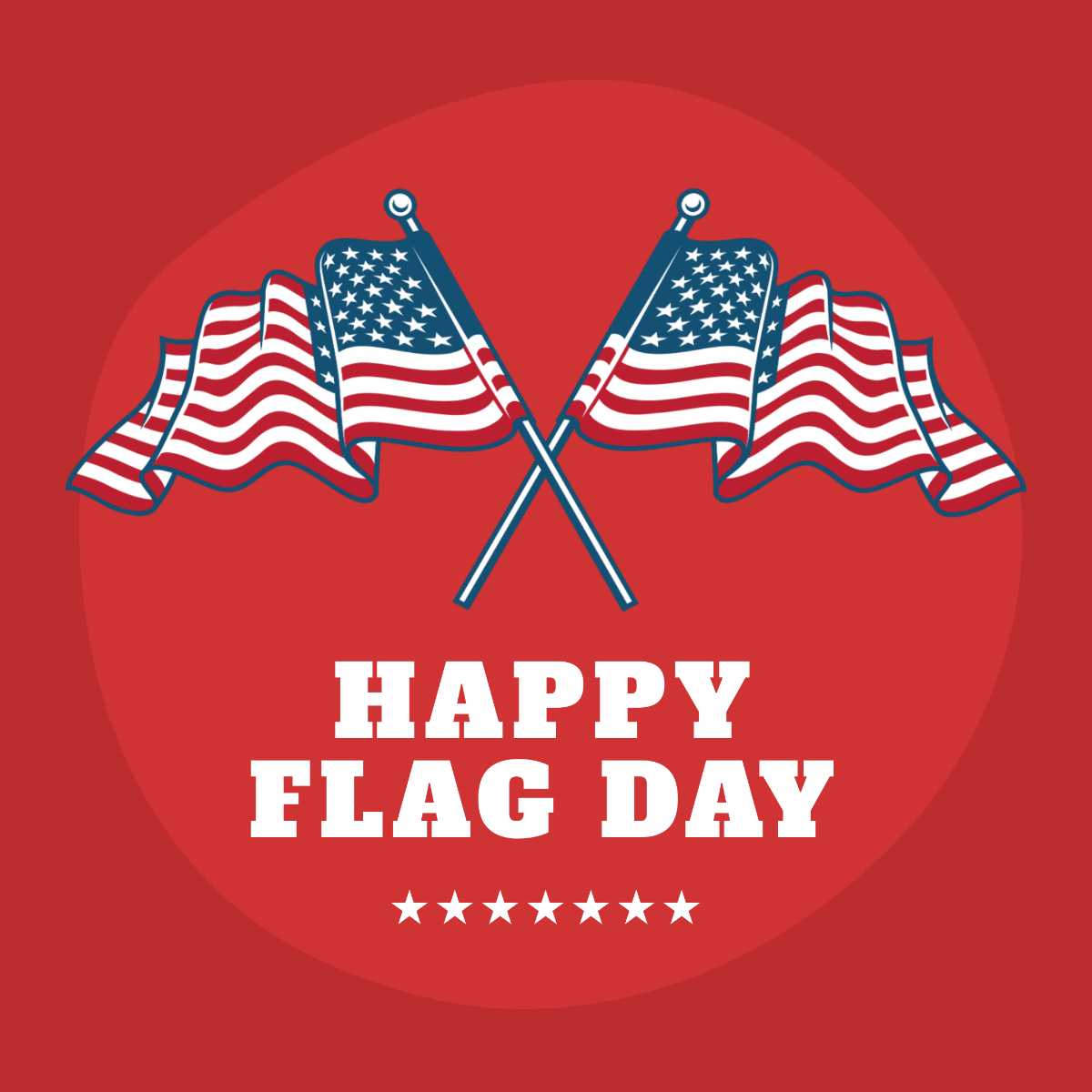 Free Cartoon Happy Flag Day Template