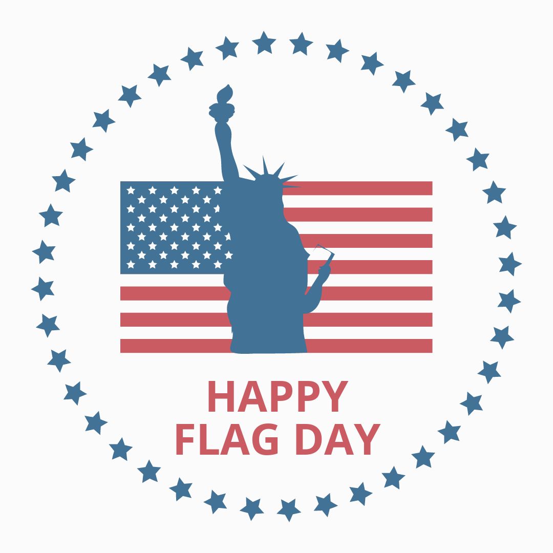 Free Modern Happy Flag Day in JPG