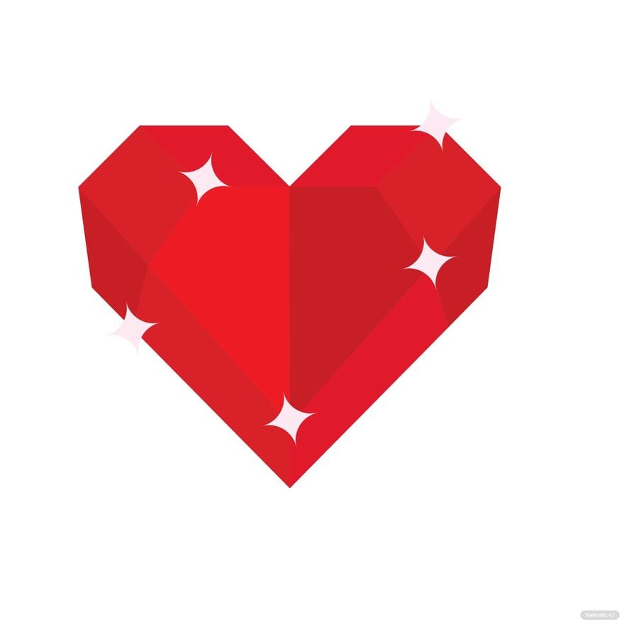 Free Diamond Heart Clipart in Illustrator