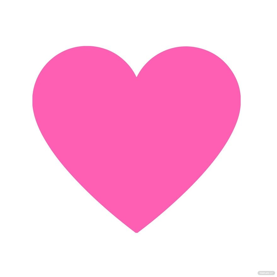 Pink Heart Outline Clipart in Illustrator