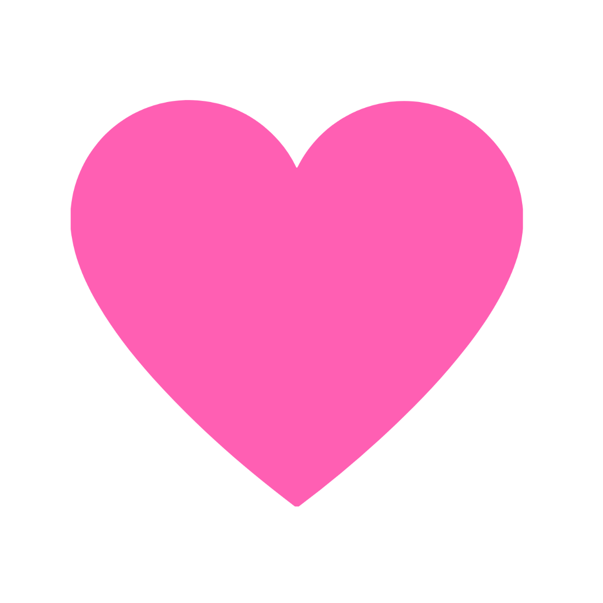 Free Pink Heart Outline Clipart Template