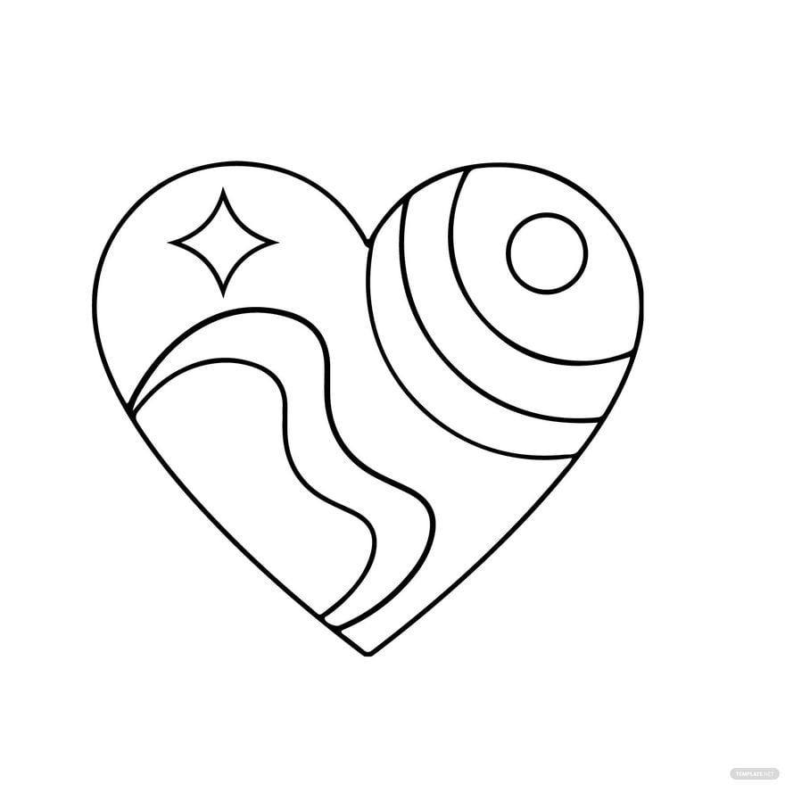 Free Abstract Heart Outline Clipart in Illustrator