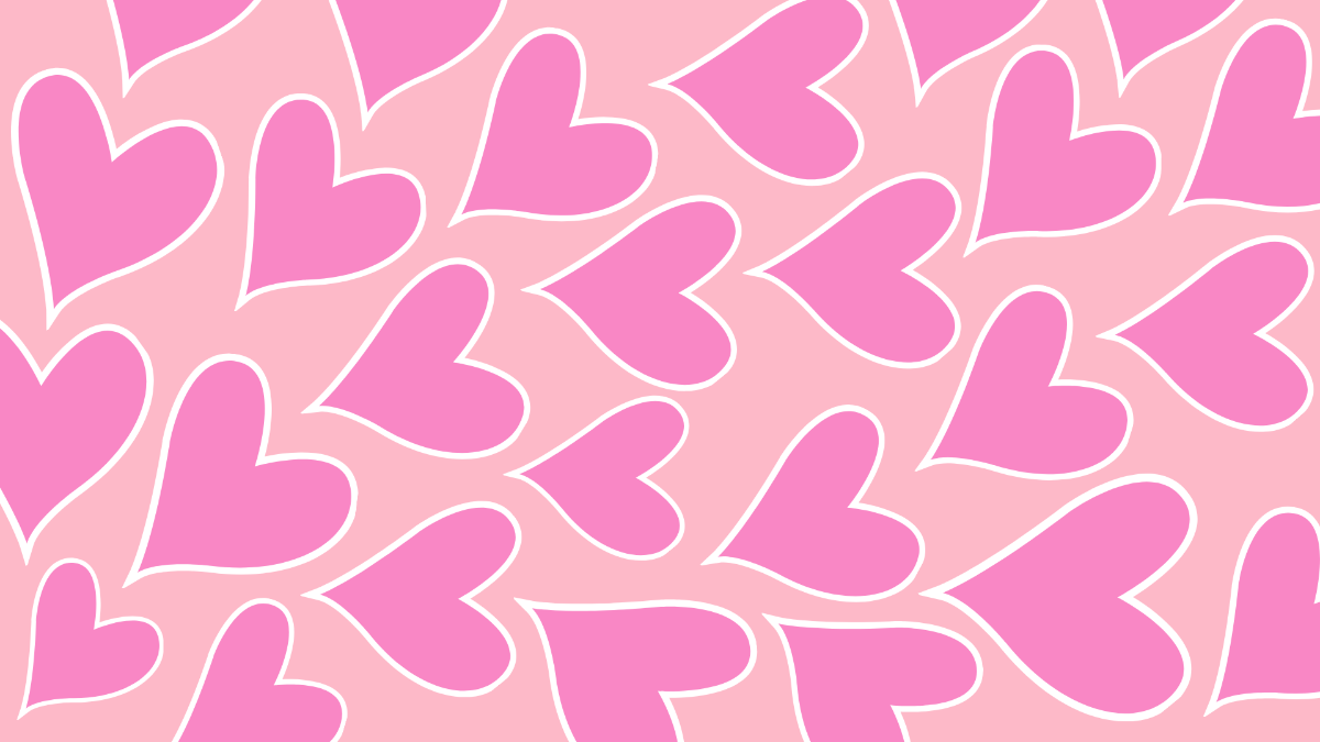 Pink Hearts Background Template
