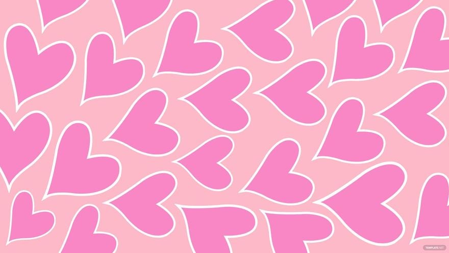 Pink Hearts Background in JPEG