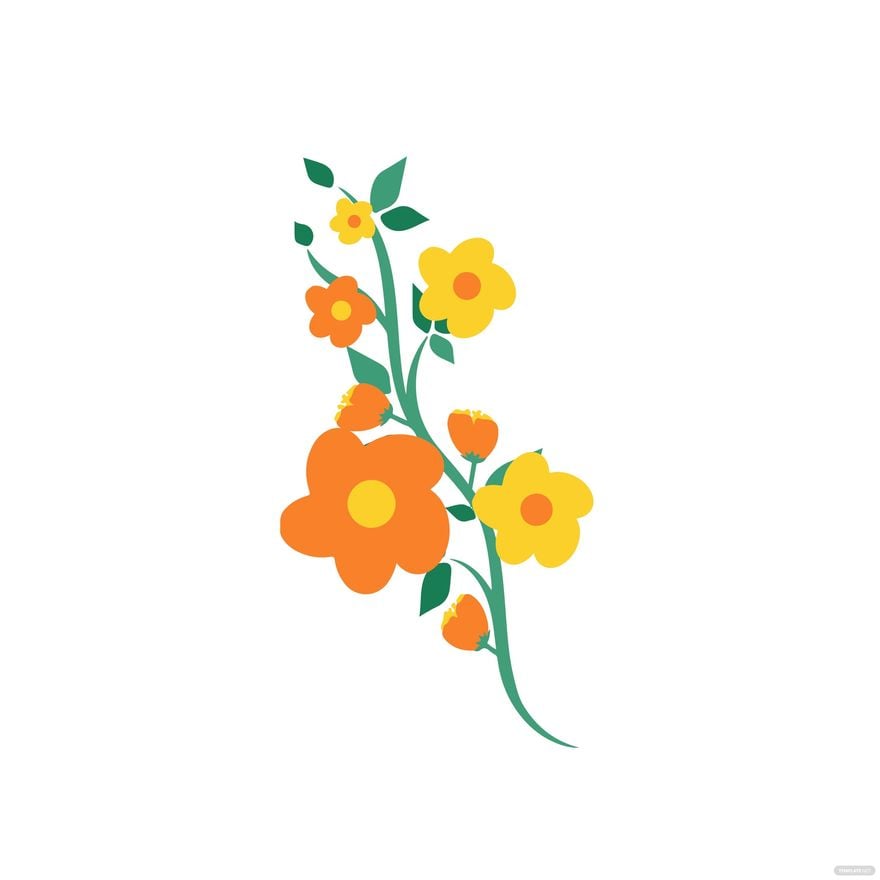 Floral Design Clipart in Illustrator