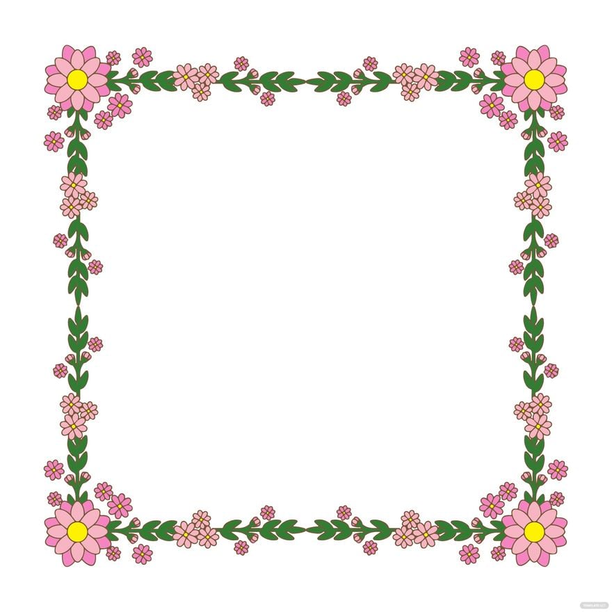 Free Decorative Floral Frame Clipart in Illustrator