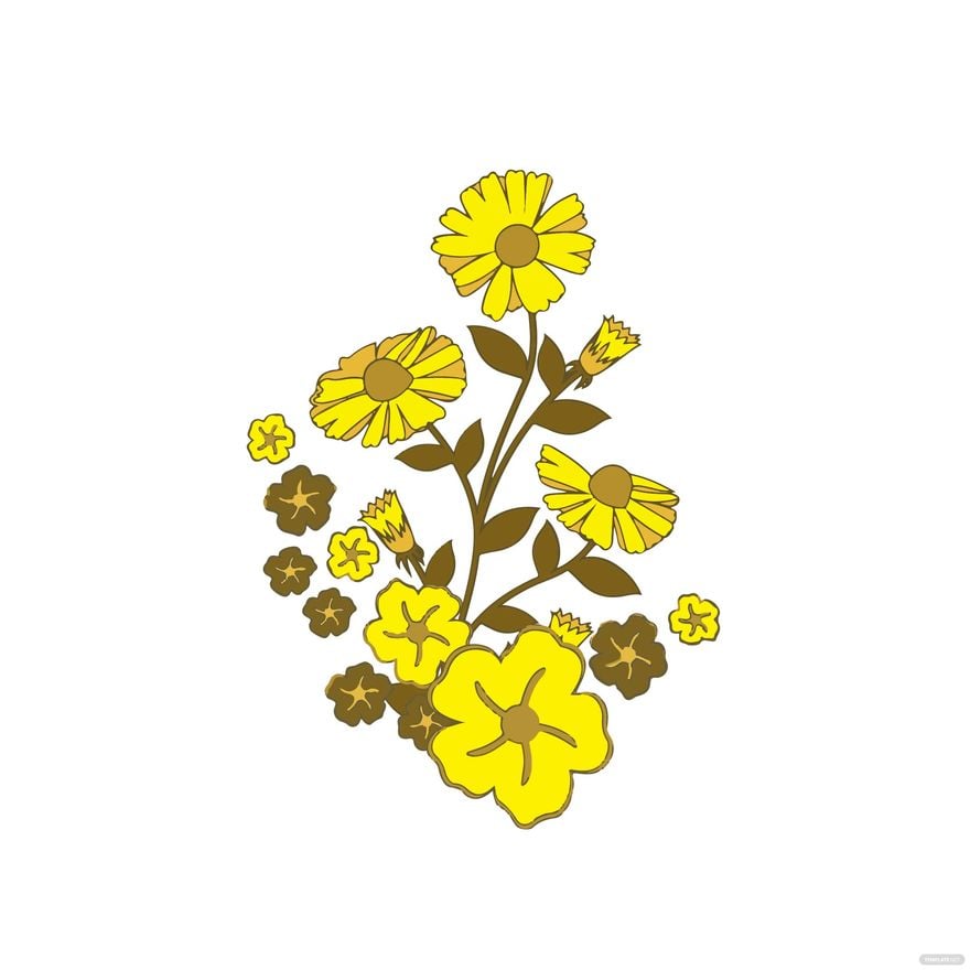 Floral Art Clipart in Illustrator