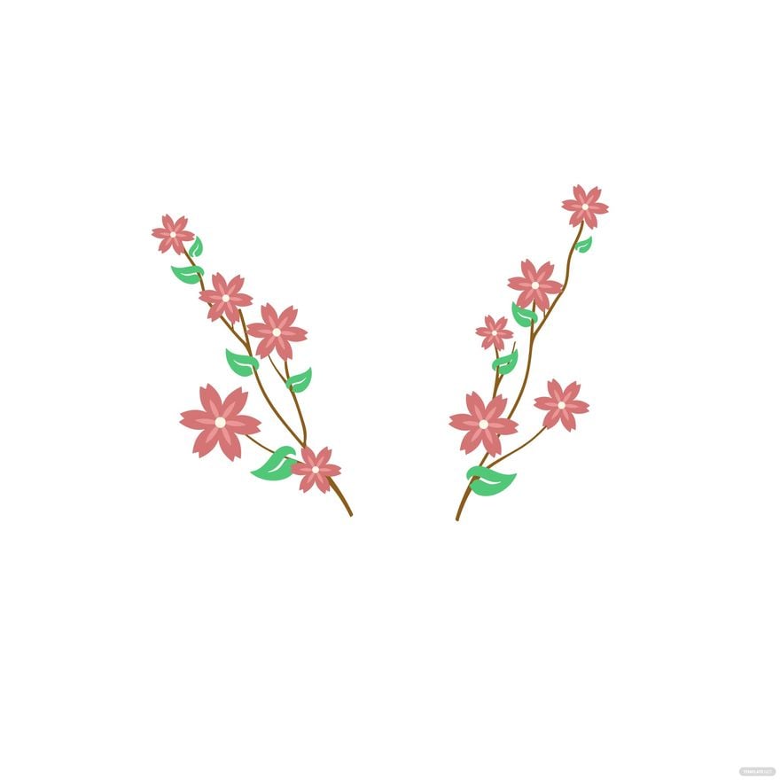 Free Floral Branch Clipart in Illustrator
