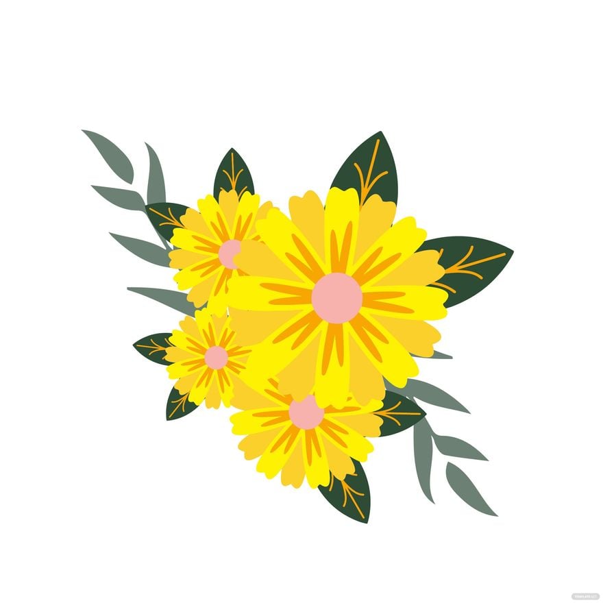 Yellow Floral Clipart