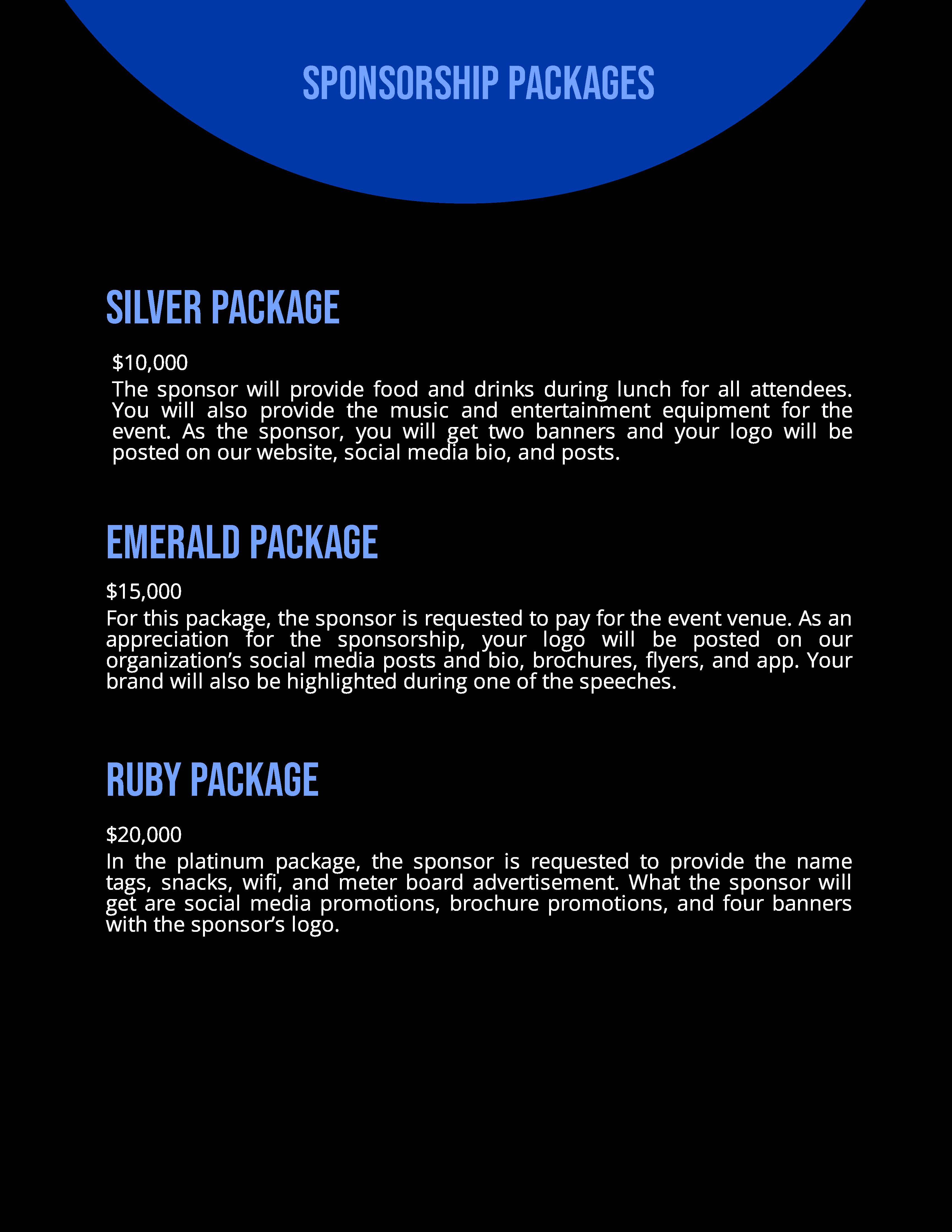 Free Sponsorship Prospectus Template to Edit Online