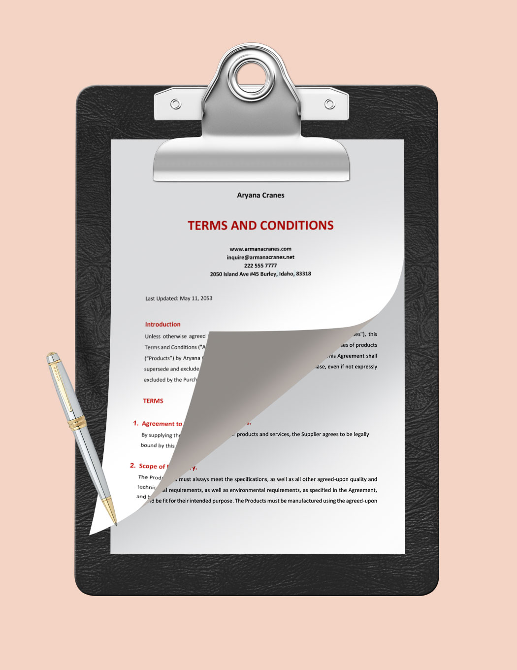 Basic Terms And Conditions Template