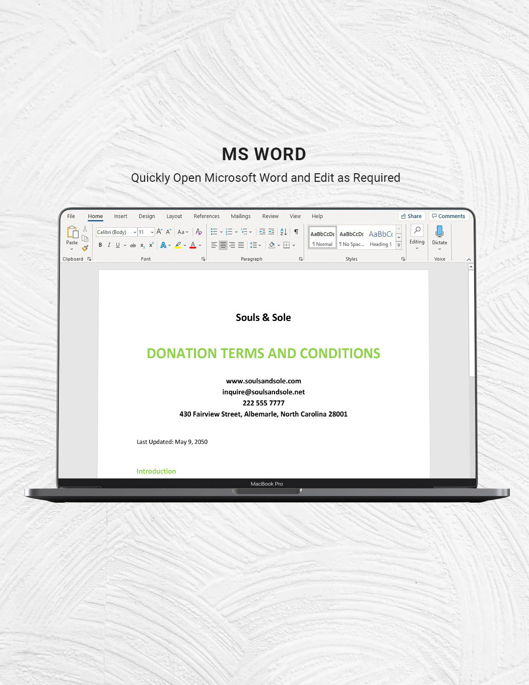 Donation Terms And Conditions Template